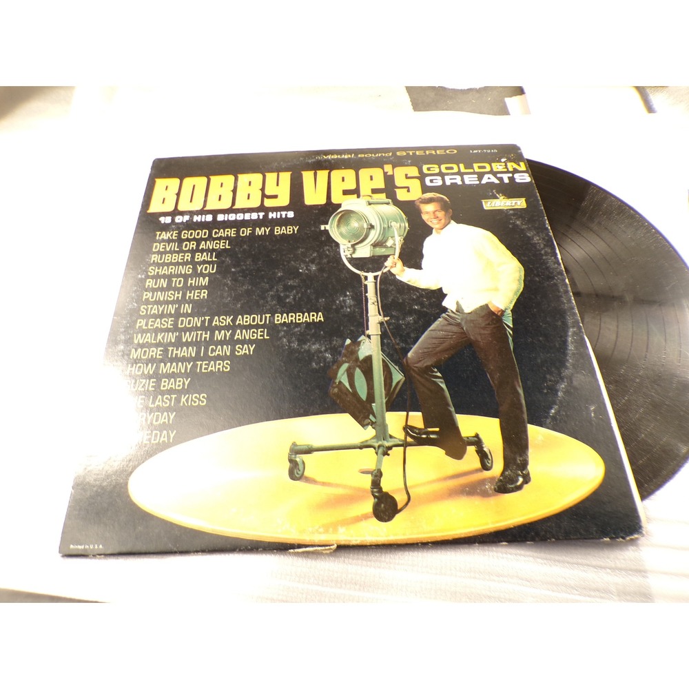 Bobby Vee Golden Greats Vinyl LP 15 Biggest Hits Liberty LST-7245 Stereo 1962